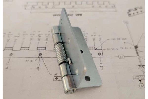 Polished Aluminum Spring Hinges