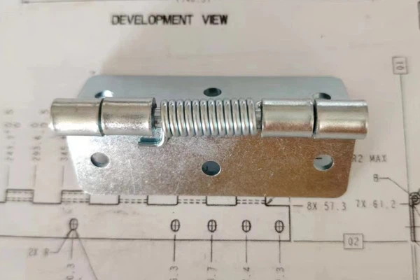 Polished Aluminum Spring Hinges