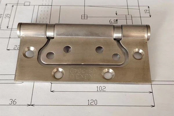 Polished Stainless Steel 3MM Zimu Hinge